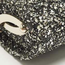 مملوكة مسبقًا Jimmy Choo Kisslock Grey Glitter Clutch