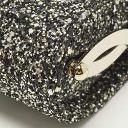مملوكة مسبقًا Jimmy Choo Kisslock Grey Glitter Clutch