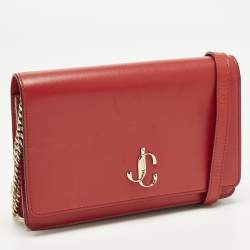 مملوكة مسبقًا Jimmy Choo Palace Red Leather Clutch Bag