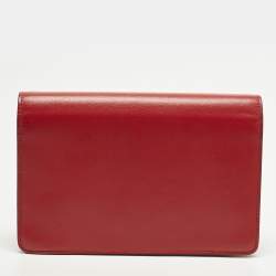 مملوكة مسبقًا Jimmy Choo Palace Red Leather Clutch Bag
