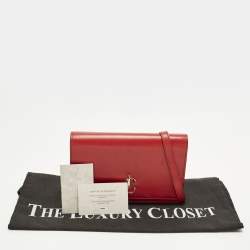 مملوكة مسبقًا Jimmy Choo Palace Red Leather Clutch Bag