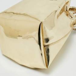 مملوكة مسبقًا حقيبة باكت جيمي تشو جلد لامع ذهبي بون بون