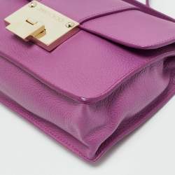 Pre Owned حقيبة جيمي تشو يد علوية ريبيل جلد زهري