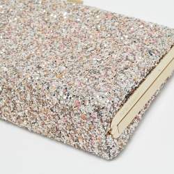 Pre Owned حقيبة كلتش جيمي تشو سلسلة جليتر وردية سيليست