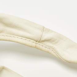 Pre Owned حقيبة هوبو جيمي تشو سابا جلد أبيض