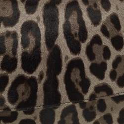 Pre Owned Jimmy Choo Handcuff Chain Grey/Brown Calf Hair Shoulder Bag