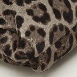 Pre Owned Jimmy Choo Handcuff Chain Grey/Brown Calf Hair Shoulder Bag