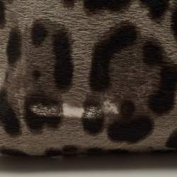 Pre Owned Jimmy Choo Handcuff Chain Grey/Brown Calf Hair Shoulder Bag