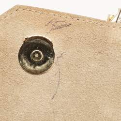 Pre Owned حقيبة جيمي تشو مادلين من الخوص الذهبي مع كريستال بمقبض علوي