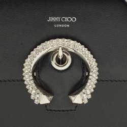 Pre Owned حقيبة كتف جيمي تشو ماديلين جلد لامع سوداء