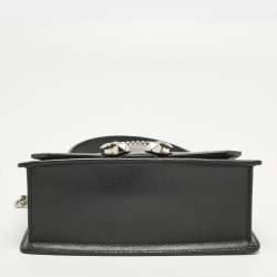 Pre Owned حقيبة كتف جيمي تشو ماديلين جلد لامع سوداء