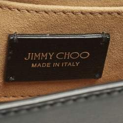 Pre Owned حقيبة كتف جيمي تشو ماديلين جلد لامع سوداء