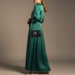 Pre Owned حقيبة كتف جيمي تشو ماديلين جلد لامع سوداء