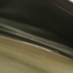 مملوكة مسبقًا Jimmy Choo Varenne Olive Green Croc Embossed Leather Chain Clutch