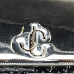 مملوكة مسبقًا Jimmy Choo Varenne Silver Mirror Leather Acrylic Chain Clutch