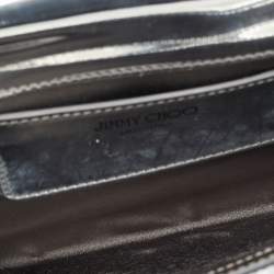 مملوكة مسبقًا Jimmy Choo Varenne Silver Mirror Leather Acrylic Chain Clutch