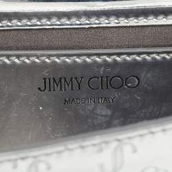 مملوكة مسبقًا Jimmy Choo Varenne Silver Mirror Leather Acrylic Chain Clutch