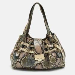 مملوكة مسبقًا Jimmy Choo Riki Multicolor Snakeskin Bag