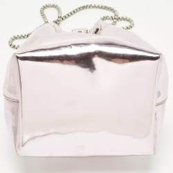 مملوكة مسبقًا حقيبة باكيت جيمي تشو بونبون جلد مرآة وردية