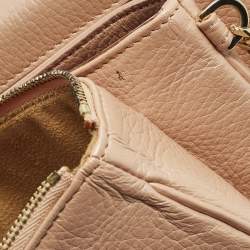 Pre Owned Jimmy Choo Shadow Chain Peach Leather Bag