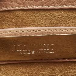 Pre Owned Jimmy Choo Shadow Chain Peach Leather Bag