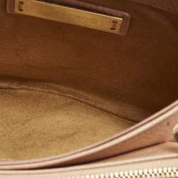 Pre Owned Jimmy Choo Shadow Chain Peach Leather Bag