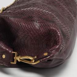 Pre Owned Jimmy Choo Purple Python and Leather Weekender