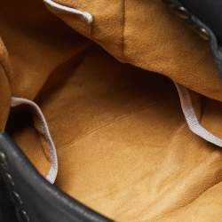 مملوكة مسبقًا Jimmy Choo Saba Studded Black Leather Hobo