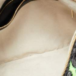 Pre Owned حقيبة كتف جيمي تشو سلسلة جلد أفعى وقش أسود