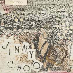 Pre Owned Jimmy Choo Zulu Multicolor Printed Coated Canvas Clutch