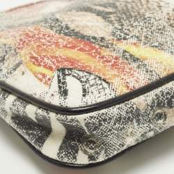 Pre Owned Jimmy Choo Zulu Multicolor Printed Coated Canvas Clutch