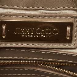 Pre Owned Jimmy Choo Side Pocket Beige/Cream Python and Leather Chain Shoulder Bag