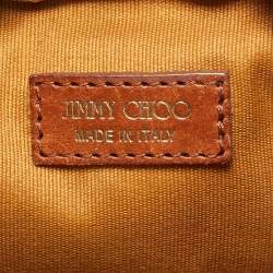 Pre Owned Jimmy Choo Multicolor Python Print Coated Canvas Zip Pouch