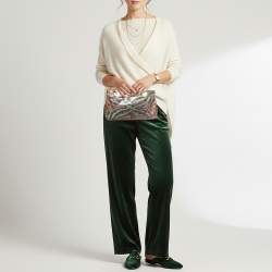 Pre Owned Jimmy Choo Multicolor Python Print Coated Canvas Zip Pouch