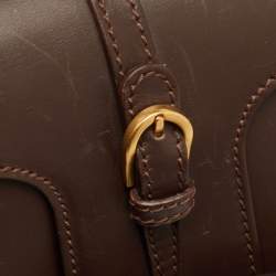 Pre Owned Jimmy Choo Tulita Brown Leather Tote