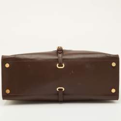 Pre Owned Jimmy Choo Tulita Brown Leather Tote