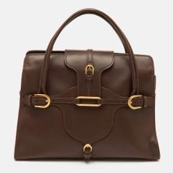 مملوكة مسبقًا Jimmy Choo Tulita Brown Leather Tote