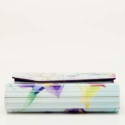 Pre Owned Jimmy Choo Candy White Hummingbird Acrylic and Leather Chain Clutch