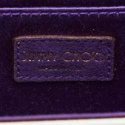 Pre Owned Jimmy Choo Candy White Hummingbird Acrylic and Leather Chain Clutch