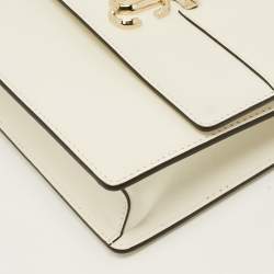 Pre Owned Jimmy Choo Varenne Off White Leather Shoulder Bag