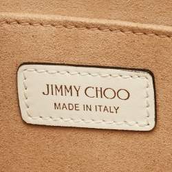 Pre Owned Jimmy Choo Varenne Off White Leather Shoulder Bag