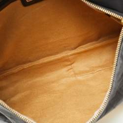 Pre Owned Jimmy Choo Carolina Black Eel Leather and Snakeskin Shoulder Bag