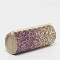 Pre Owned Jimmy Choo Trinket Degrade Purple/Gold Glitter Clutch