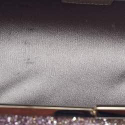 Pre Owned Jimmy Choo Trinket Degrade Purple/Gold Glitter Clutch