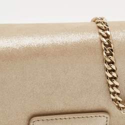 Pre Owned Jimmy Choo Shadow Iridescent Leather Chain Crossbody Bag