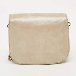 Pre Owned Jimmy Choo Shadow Iridescent Leather Chain Crossbody Bag