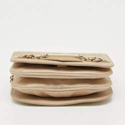 Pre Owned Jimmy Choo Shadow Iridescent Leather Chain Crossbody Bag