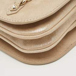 Pre Owned Jimmy Choo Shadow Iridescent Leather Chain Crossbody Bag