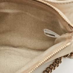 Pre Owned Jimmy Choo Shadow Iridescent Leather Chain Crossbody Bag