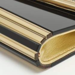 Pre Owned Jimmy Choo Candy Black/Gold Acrylic Chain Clutch